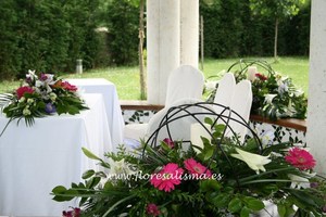Decoración floral para boda civil