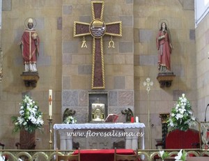 decoración floral para boda religiosa Decoración de altar