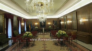 Decoracion boda civil en Ayuntamiento