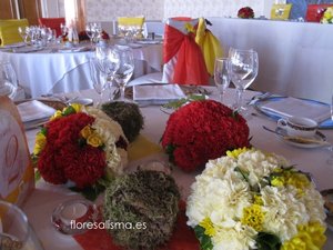 Centros de mesa para ceremonia Flores Alisma