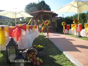 Decoración floral para boda Flores Alisma Avilés