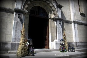 Decoración para boda de Flores Alisma de Avilés de la Iglesia de Jesús Nazareno en El Pito
