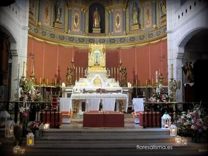 Decoración para boda de Flores Alisma de Avilés de la Iglesia de Jesús Nazareno en El Pito