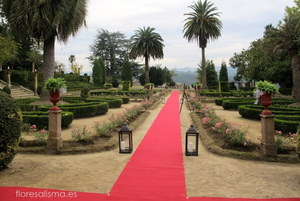 Decoración de Flores Alisma del Palacio de Valdesoto para boda