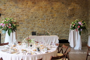 Decoración de Flores Alisma del Palacio de Valdesoto para boda