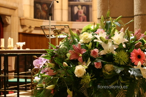 Decoración de Flores Alisma - Avilés - para boda en la Iglesia de San Pedro de Gijón
