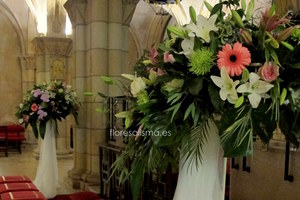 Decoración de Flores Alisma - Avilés - para boda en la Iglesia de San Pedro de Gijón