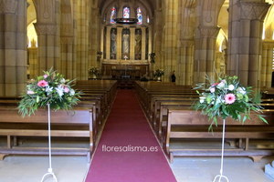 Decoración de Flores Alisma - Avilés - para boda en la Iglesia de San Pedro de Gijón
