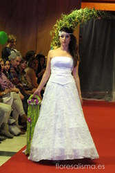 Ramo de novia.  Flores Alisma - Avilés - en estructura de rastas