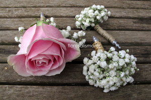 Prendidos para novios Flores Alisma - Avilés