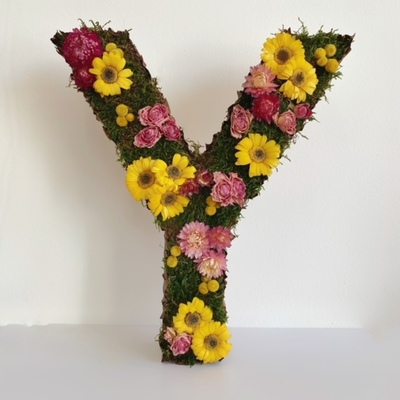 LETRA Y FLOR PRESERVADA