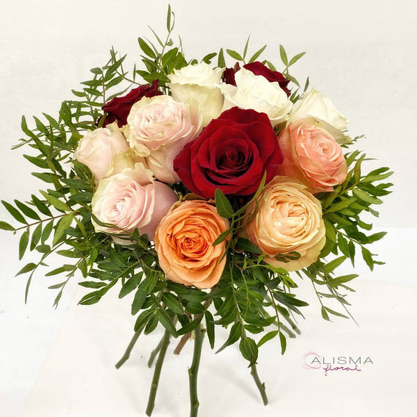 Bouquet de rosas variadas