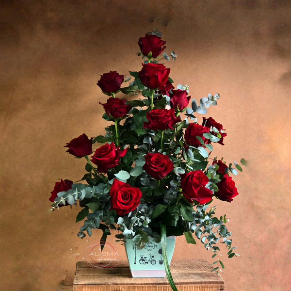 Centro de 18 rosas