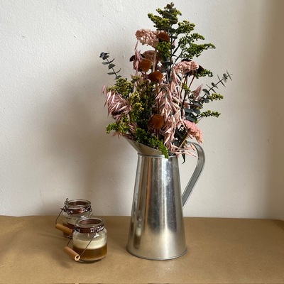 Jarra con Flor Seca y Preservada