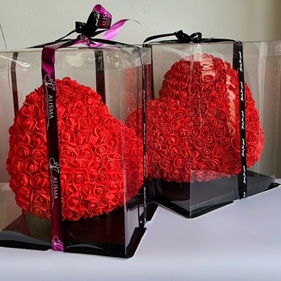 Corazón de rosas rojas foam 