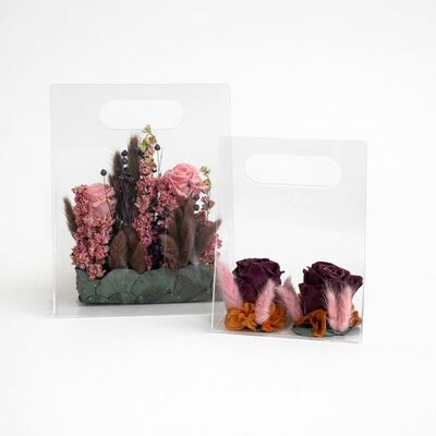 Flores secas y preservadas en bolsa de metacrilato - Flores Alisma Avilés